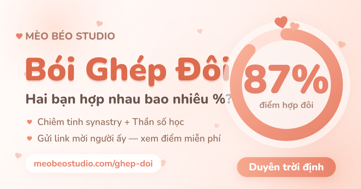 Cách tính phần trăm tình yêu theo tên và ngày sinh — từ trò đếm chữ đến thuật toán bản đồ sao