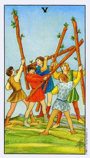 Lá Five of Wands
