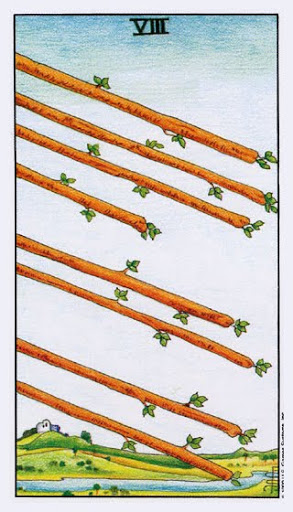 Lá Eight of Wands