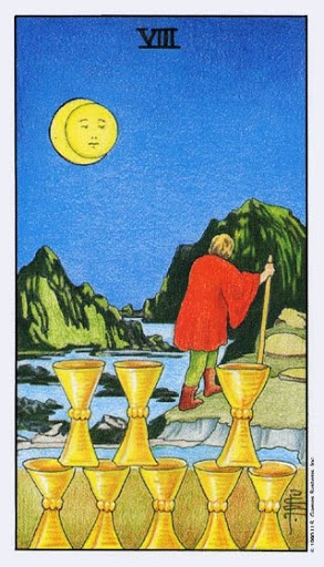 Lá Eight of Cups