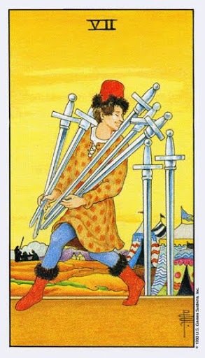 Lá Seven of Swords