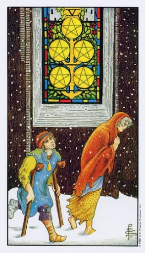 Lá Five of Pentacles
