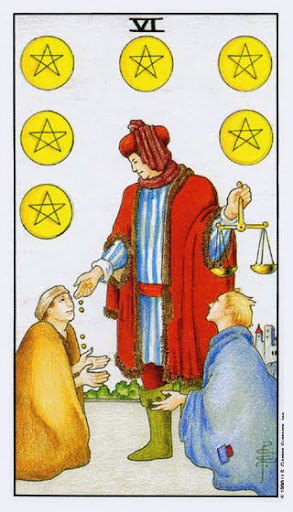 Lá Six of Pentacles