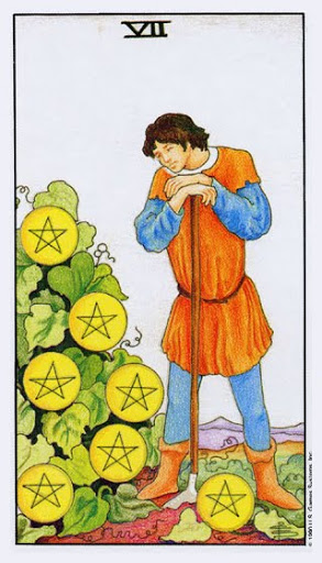 Lá Seven of Pentacles
