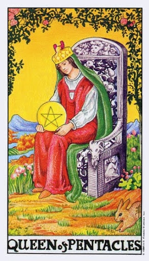 Lá Queen of Pentacles