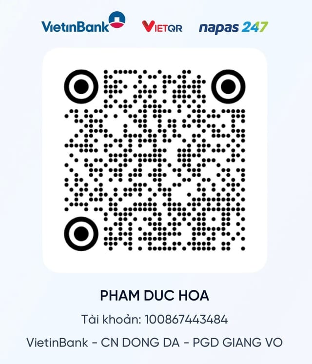 QR ủng hộ Mèo Béo Studio