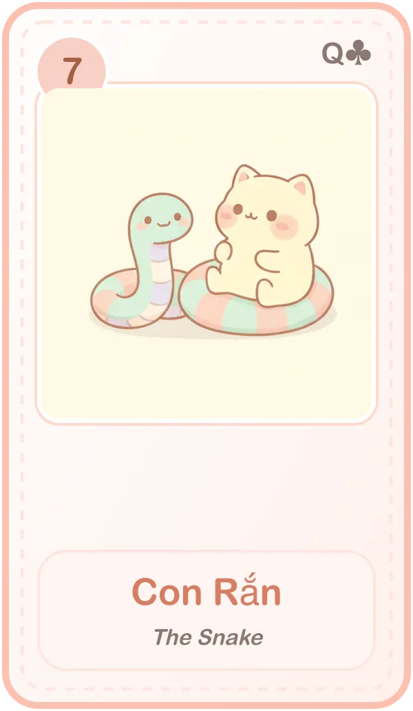Lá bài Lenormand Con Rắn (The Snake)