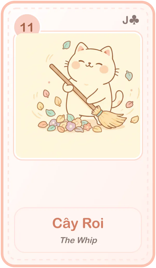 Lá bài Lenormand Cây Roi (The Whip)