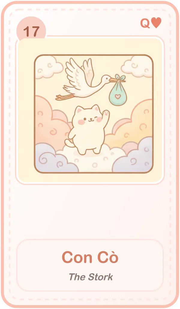 Lá bài Lenormand Con Cò (The Stork)