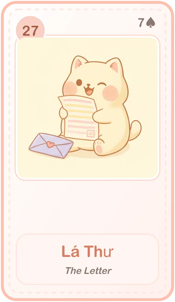 Lá bài Lenormand Lá Thư (The Letter)